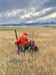 Lauren and Isla in the prairie.